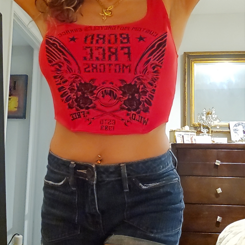 Red Women's Top - Picture 4 of 9